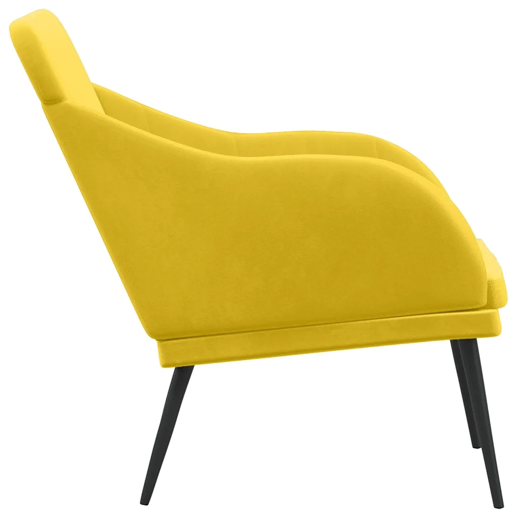Panca Gialla 110x76x80 cm in Velluto 351470