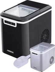 Macchina per blocchi di ghiaccio con produzione rapida e funzione di autoigienizzazione | 12 kg di ghiaccio per 24 ore | Compatta e stile moderno
