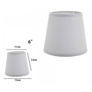 Trade Shop - Paralume Conico Cilindro Cappello Ricambio Per Lampada E Applique In Tessuto Tnt - Grigio   -6"   -