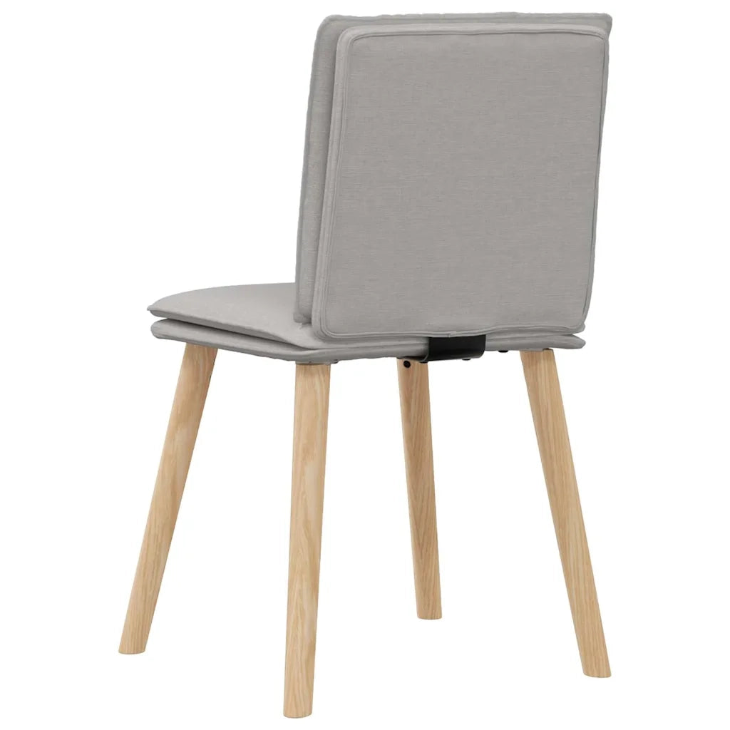 Sedie da Pranzo 4 pz Grigio Nuvola in Tessuto