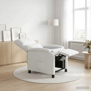 Divano Sedia-Poltrona reclinabile Bianco Similpelle 670309