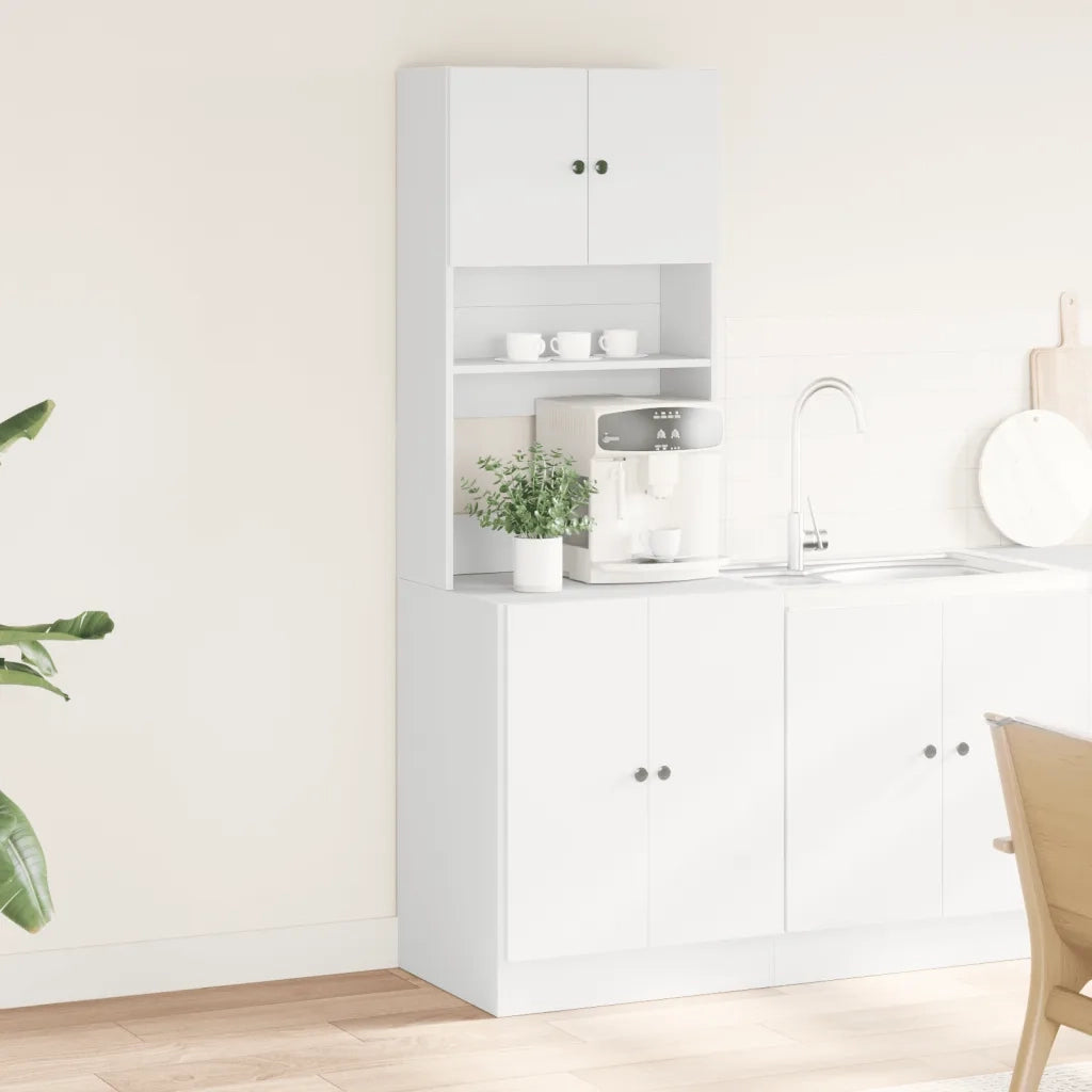Mobile da cucina-Armadio da cucina Bianco 60x50x180 cm Legno Multistrato