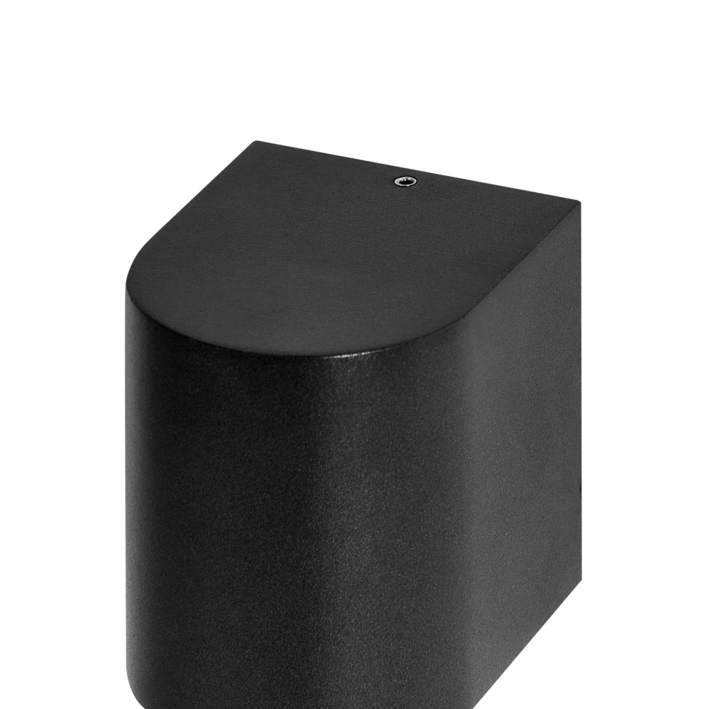Set di 4 lampade da esterno per pareti esterne, 8 cm, in metallo e alluminio, moderne, nere
