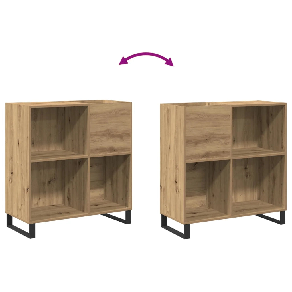 Mobile porta vinili rovere artigianale 84,5 x 38 x 89 cm CFW4871997