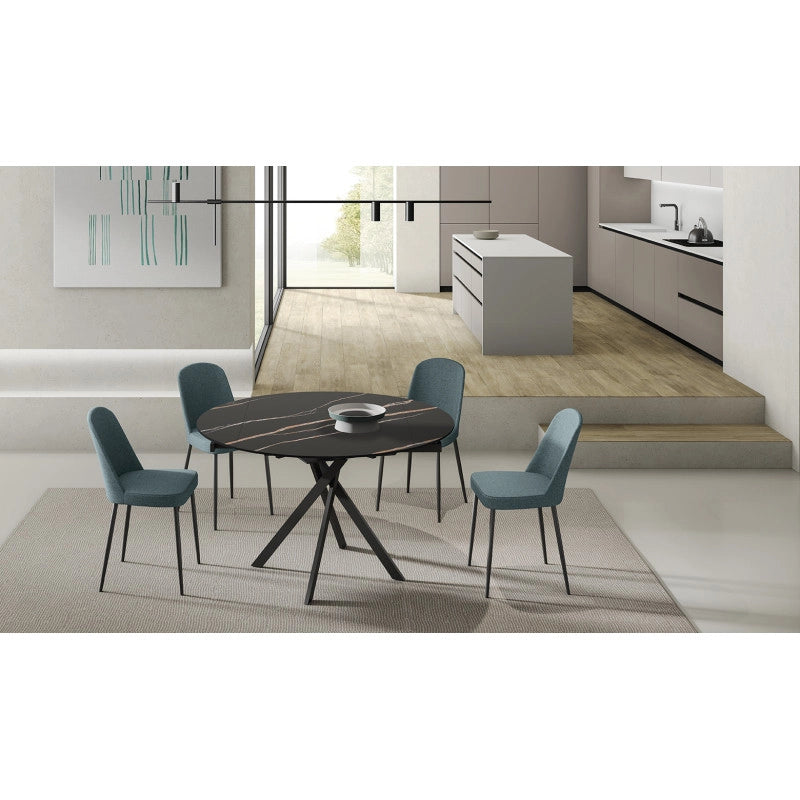Tavolo allungabile con top in ceramica Roll 120cm X 80-120cm H 76cm Stones