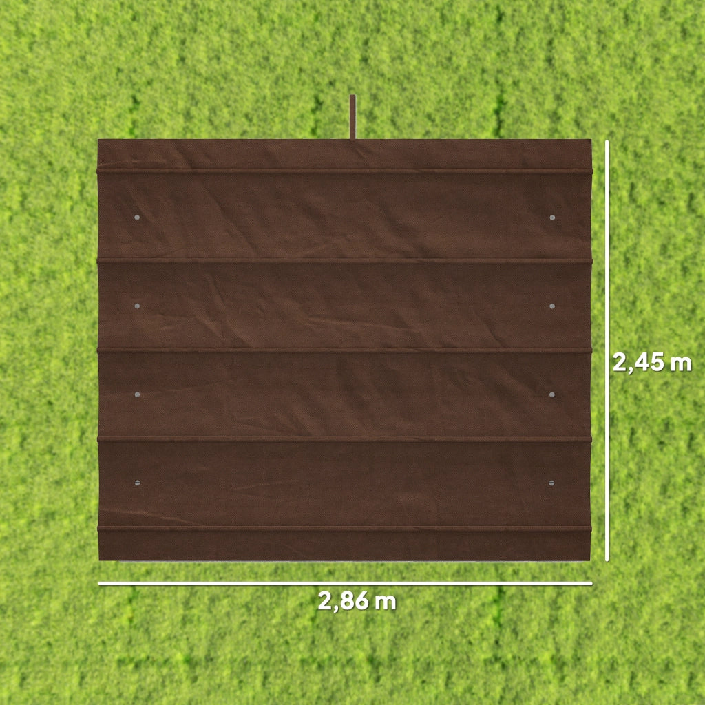 Toldo Retrattile 3x2,5 m per Pergola ¨C zephmum ¨C Colore Marrone