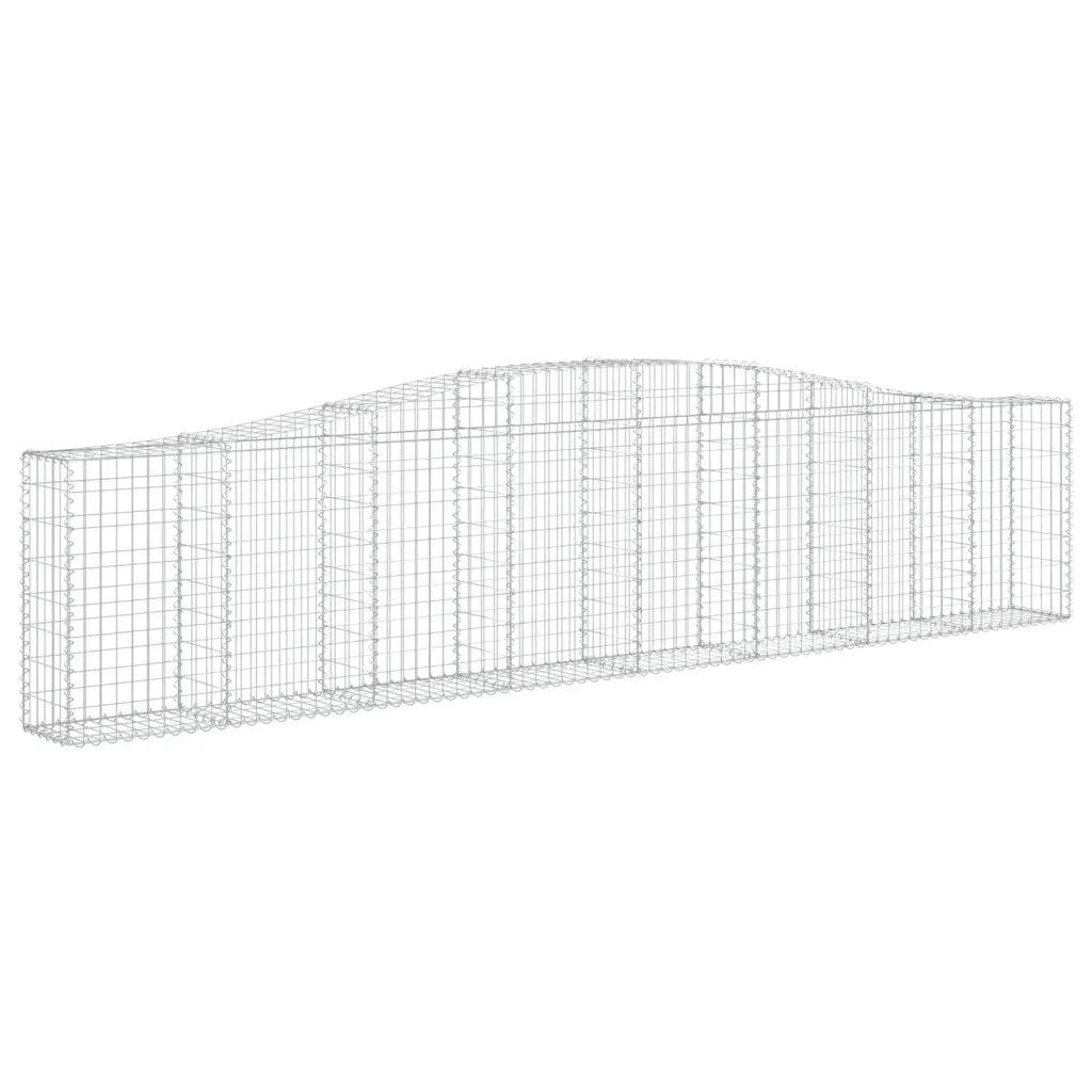 Cesti Gabbioni ad Arco 5 pz 400x30x80/100 cm Ferro Zincato 3145816