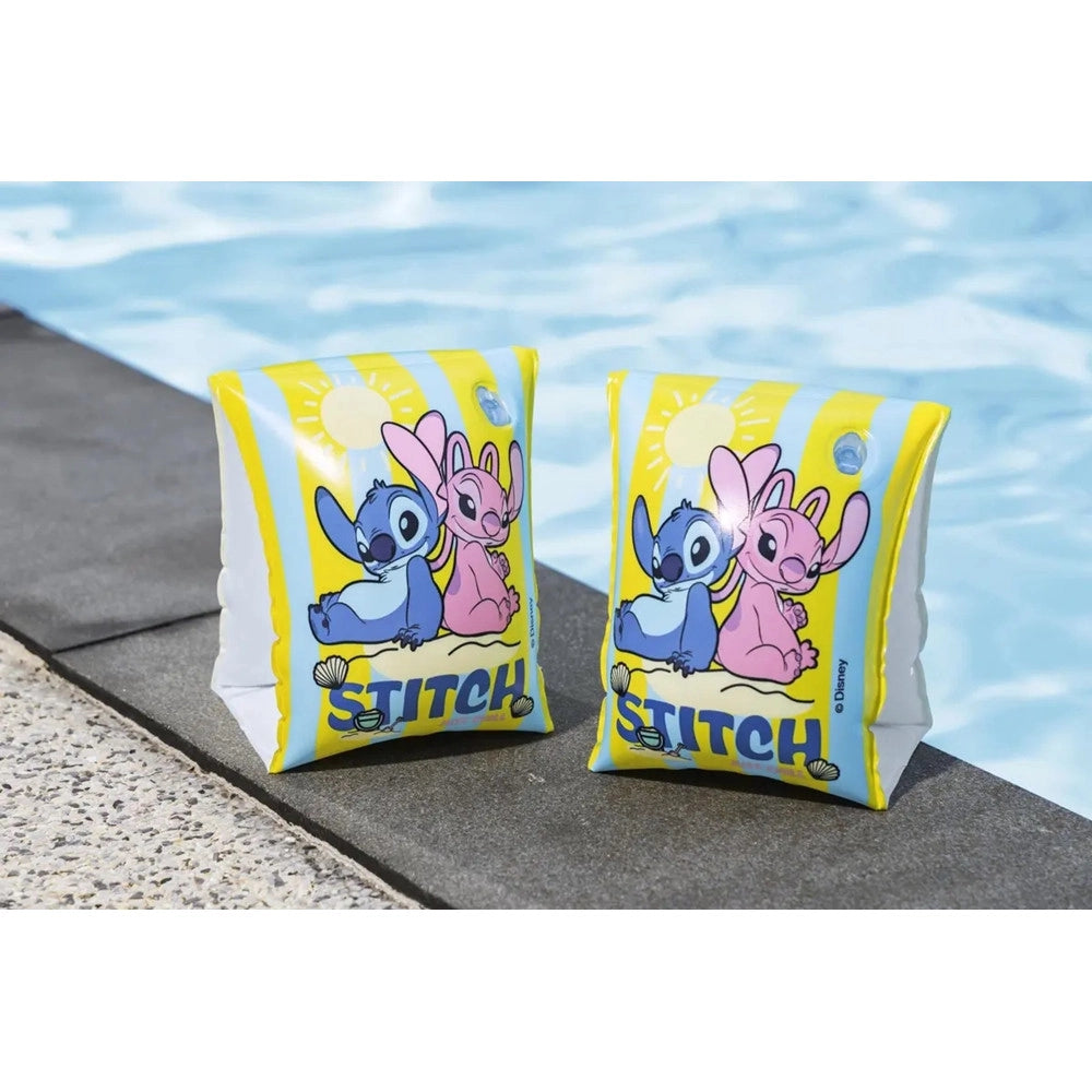 Trade Shop - Braccioli Gonfiabili Da Nuoto Stampa Tropicale Con Stitch Per Bambini 3-6 Anni 9104s -