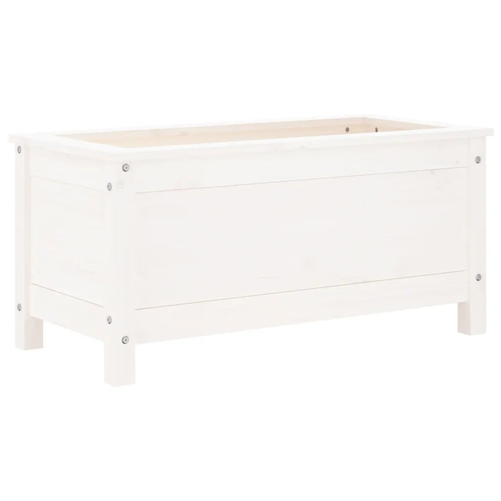 Fioriera da Giardino Bianca 82,5x40x39cm Legno Massello di Pinocod mxl 127812