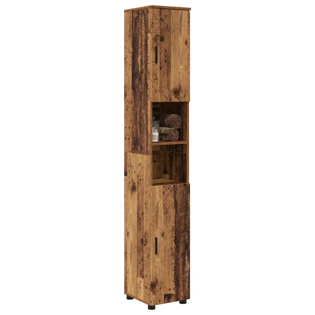 Mobile da Bagno con porta Legno vecchio 30 x 35 x 192 cm