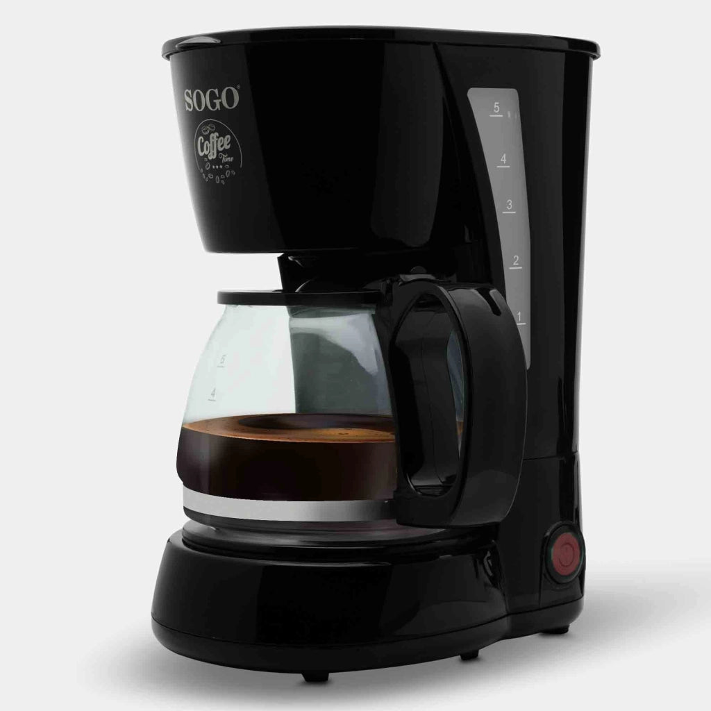 Macchina caffè americano elettrica a goccia, caraffa vetro termoresistente 0,6L, filtro permanente 650W 4 tazze - SOGO