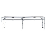 Tavolo da Campeggio Pieghevole in Alluminio Grigio 240x60 cm CFW9858378