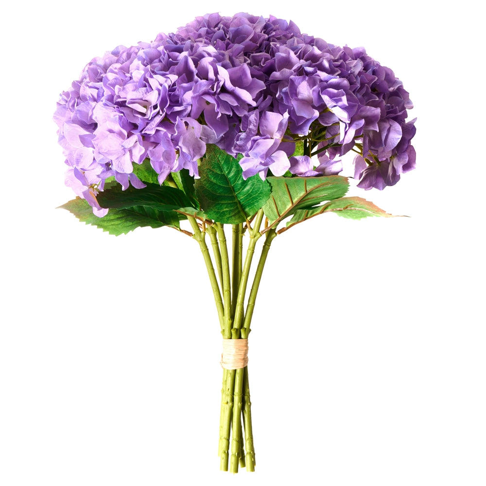 Bouquet di fiori artificiali Ortensie viola Composizione decorativa artificiale 50 cm Decorazione da tavolo fatta a mano Soggiorno Sala da pranzo