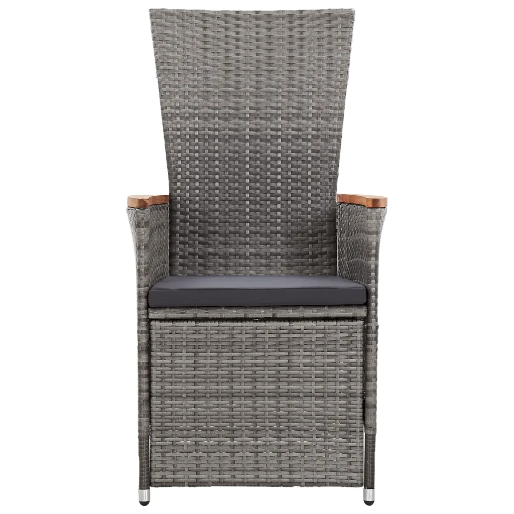 Set Mobili da Pranzo per Giardino 7 pz con Cuscini Grigio cod mxl 43750