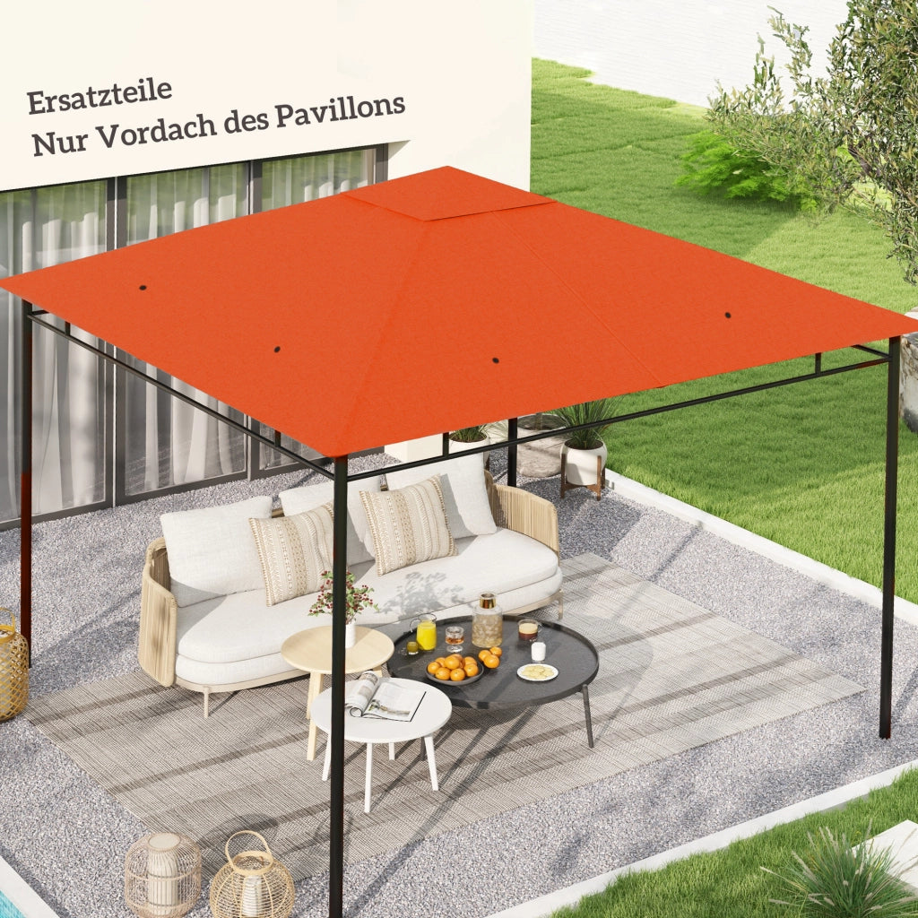 Tetto sostitutivo per gazebo da giardino ¨C zephmum ¨C Poliestere, 298x295 cm, arancione