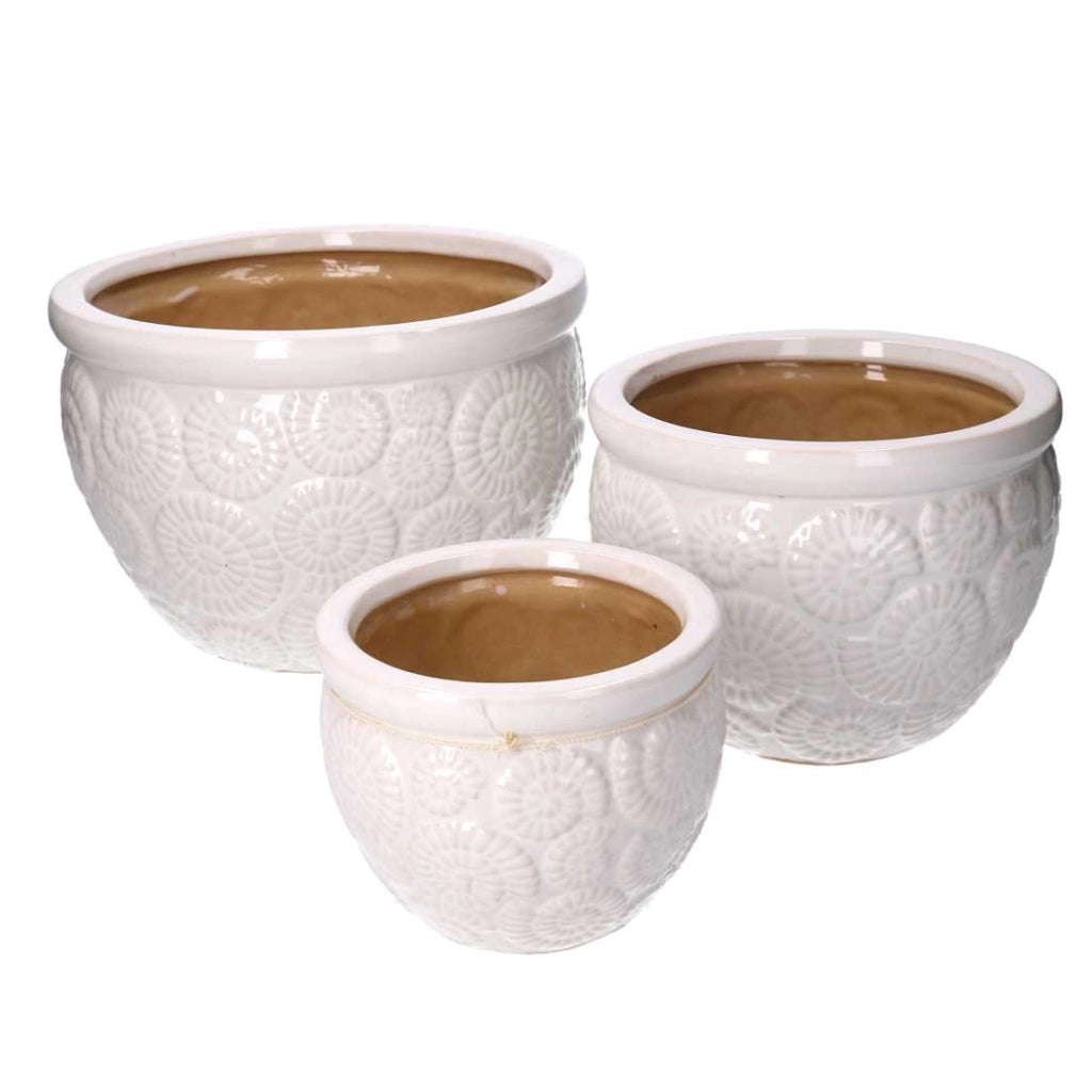Coprivaso ceramica 1-3 bianco cm30h21
