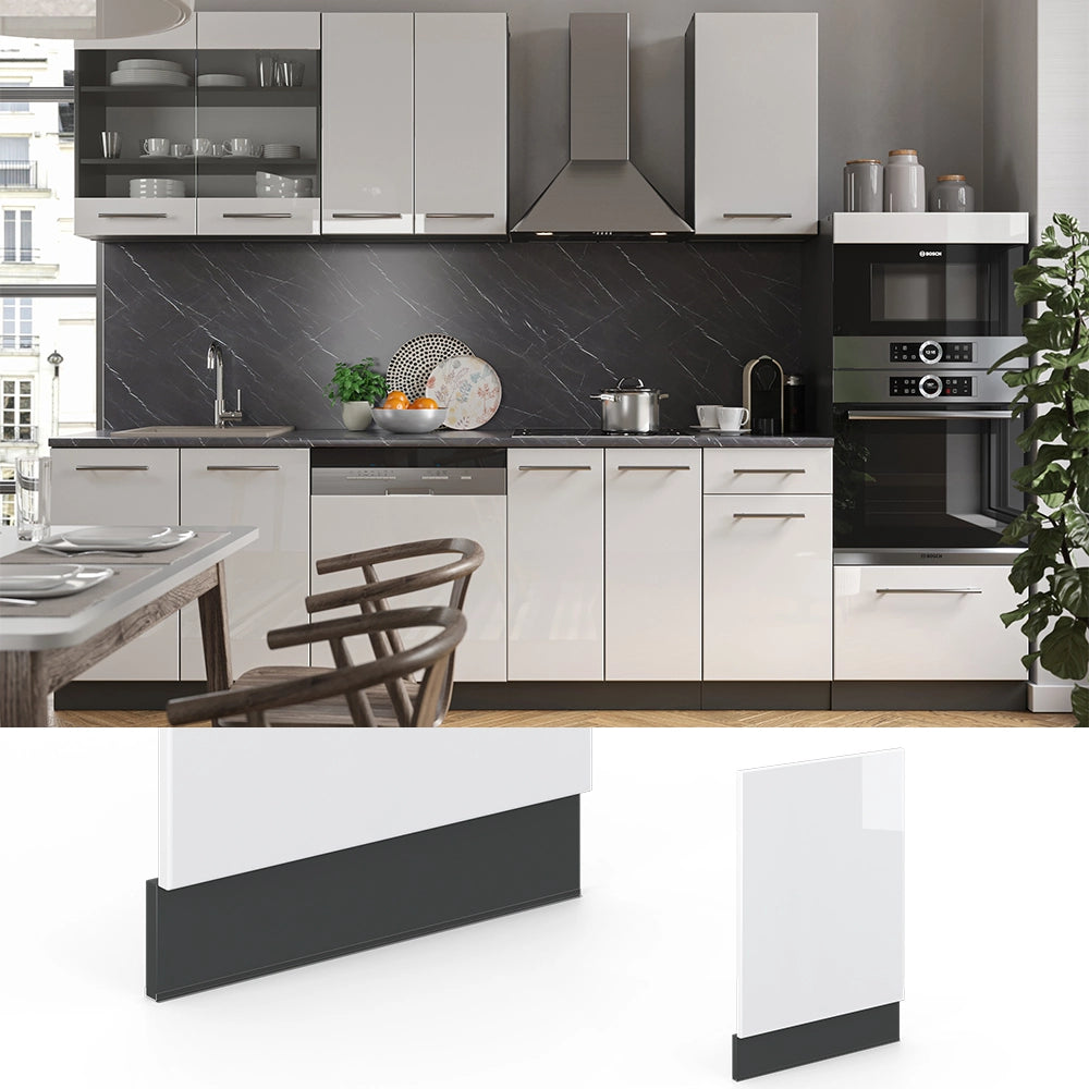 Vicco Pannello frontale Bianco lucido 45 cm senza piano di lavoro