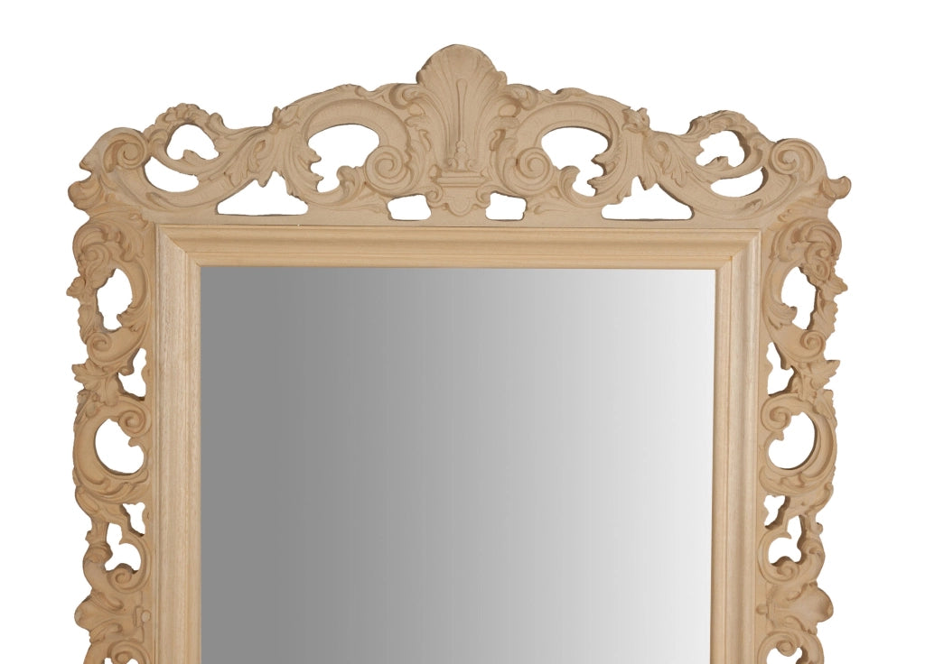 Biscottini SPECCHIERA DA PARETE IN LEGNO FINITURA GREZZA MADE IN ITALY realizzata Offerta
