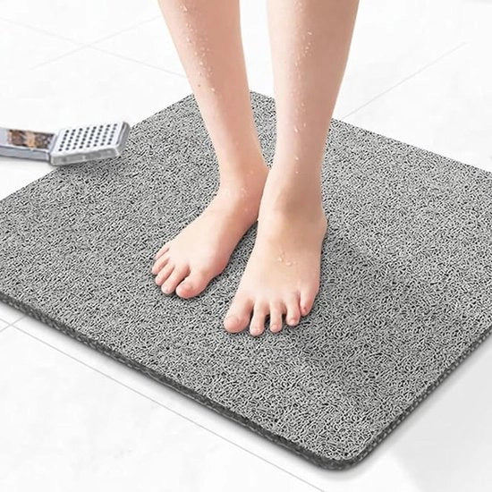 Pavimento Antiscivolo con Fessure di Drenaggio - morbido e confortevole - Grigio 60 x 60 cm