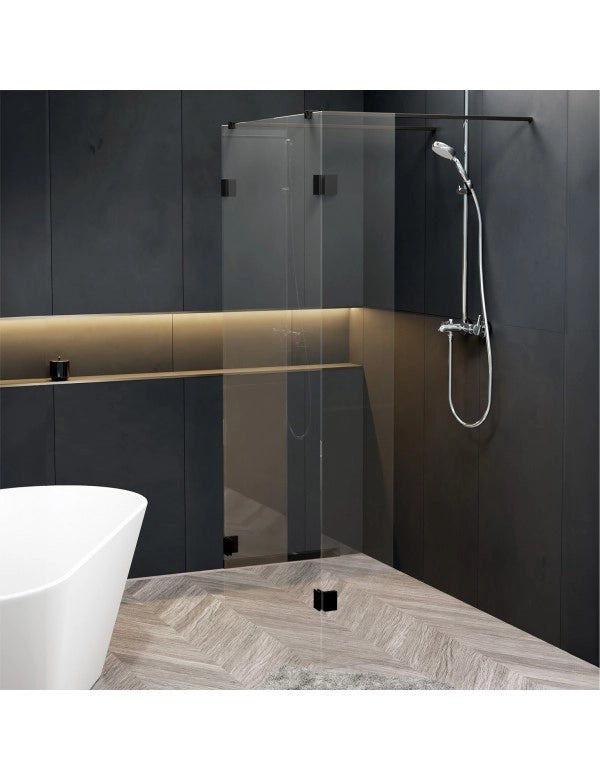 SCANDIC NXT 202 RIHO 116x37 x200 cm cabina doccia con cerniere nere