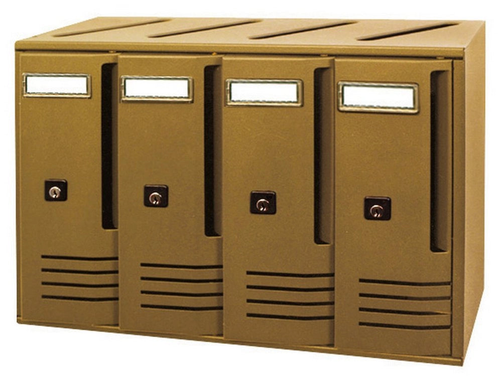 1pz alubox cassetta postale a 4 posti bronzo art. c4 cod:ferx.21759