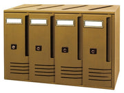 1pz alubox cassetta postale a 4 posti bronzo art. c4 cod:ferx.21759