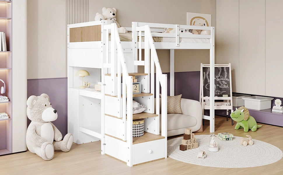 letto a castello legno e mdf bianco naturale 90x200 cm