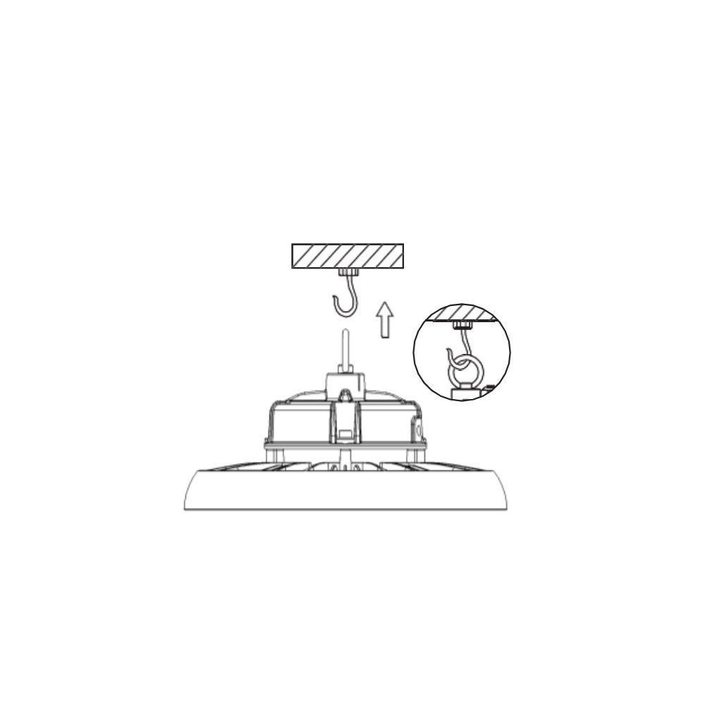 Lampada a led industriale UFO 150W e 22500 lumen IP65 4000K - Proiettore Led Alcapower