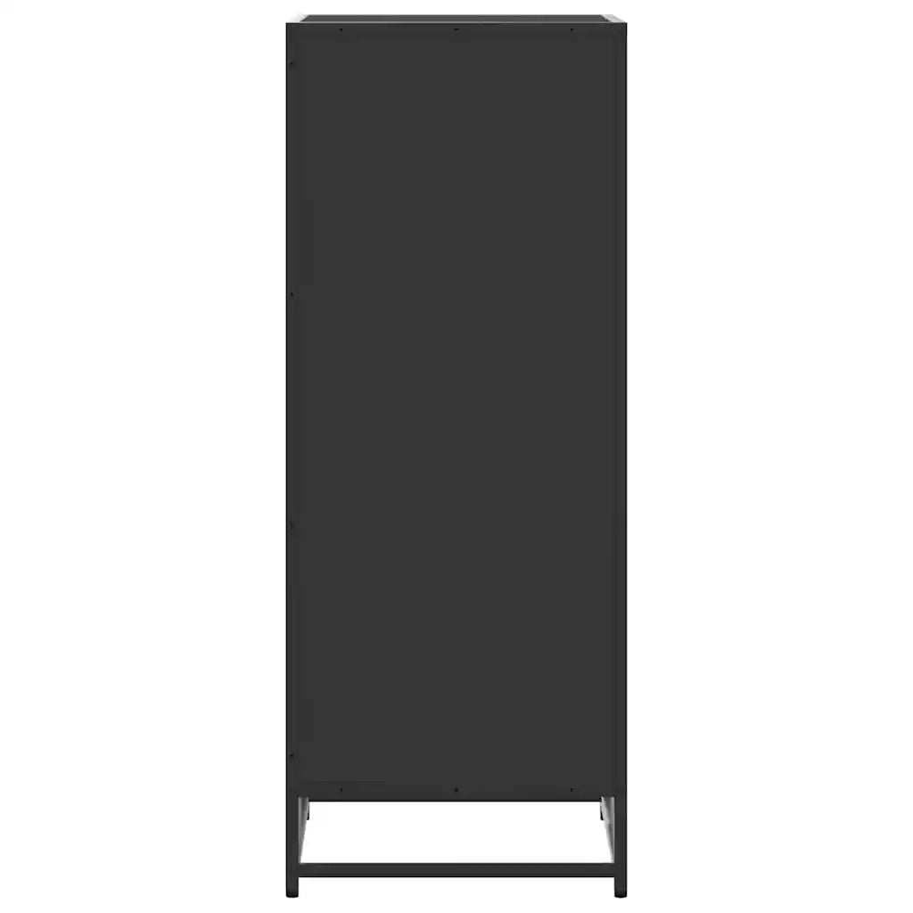 Scarpiera Nera 48x38x97,5 cm in Legno Multistrato