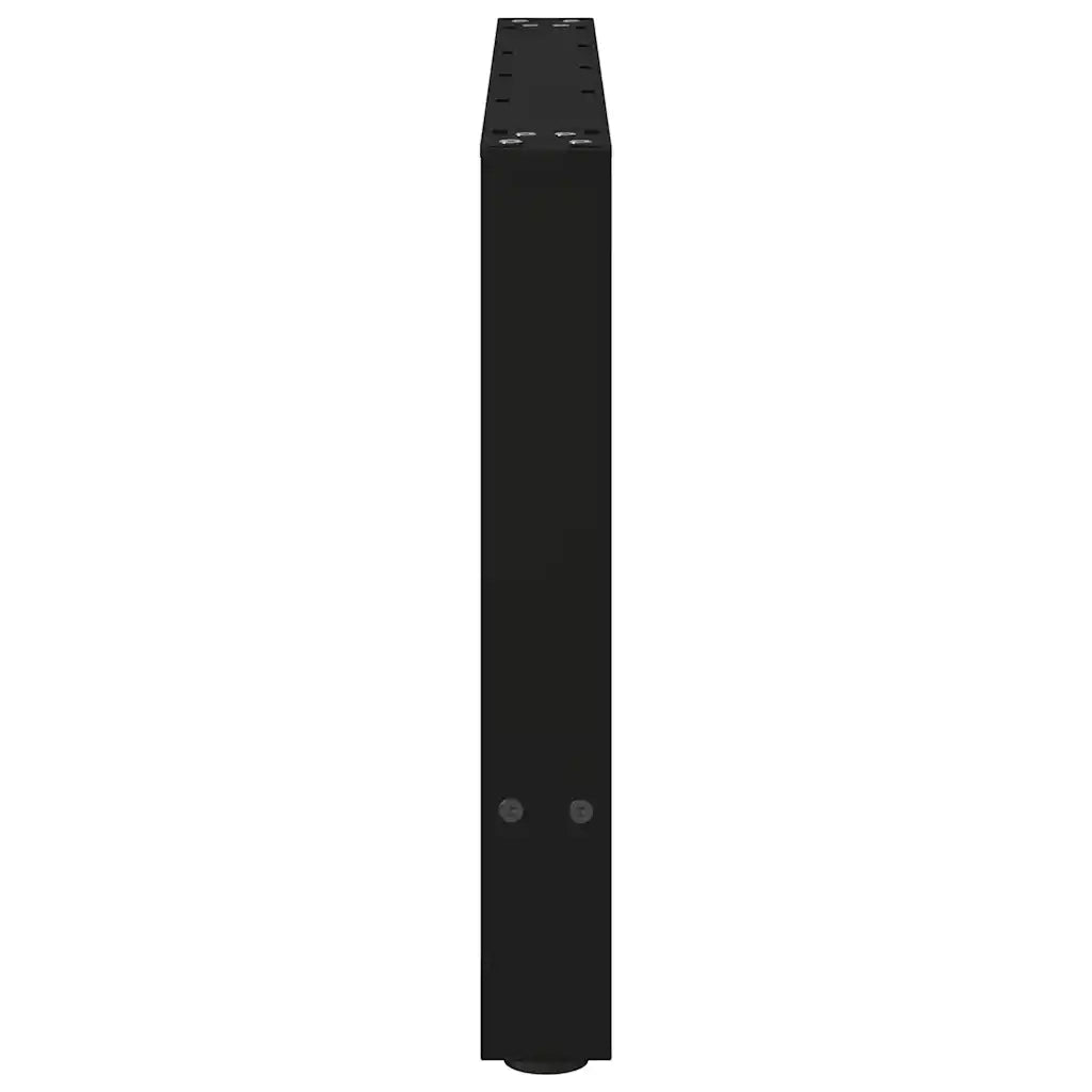 Gambe per Tavolino da Caff¨¨ Nere 2 pz-Set di 2 Gamba per Tavolo 70x(42-43) cm Acciaio