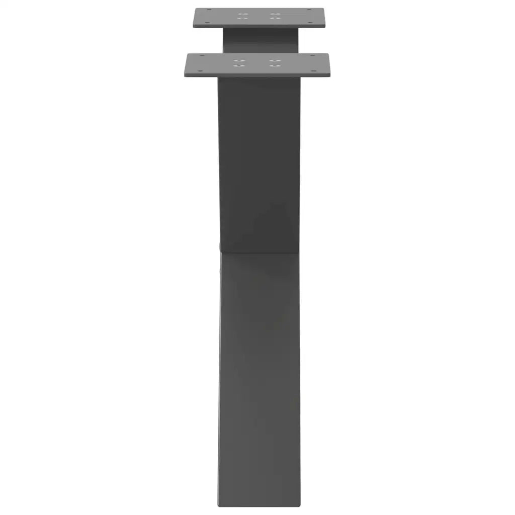 Gambe per Tavolino da Caff¨¨ a X 2 pz-Set di 2 Gamba per Tavolo Antracite 60x(42-43) cm Acciaio