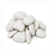 Ciottoli bianco carrara eleganza per esterni *** misura 25/40, formato 5 kg, confezione 1