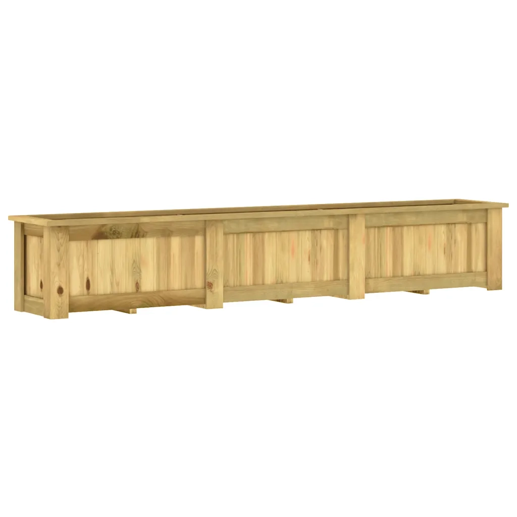 Fioriera | Cassetta per fiori | Vaso Rialzata 291x50x50 cm in Legno di Pino Impregnato