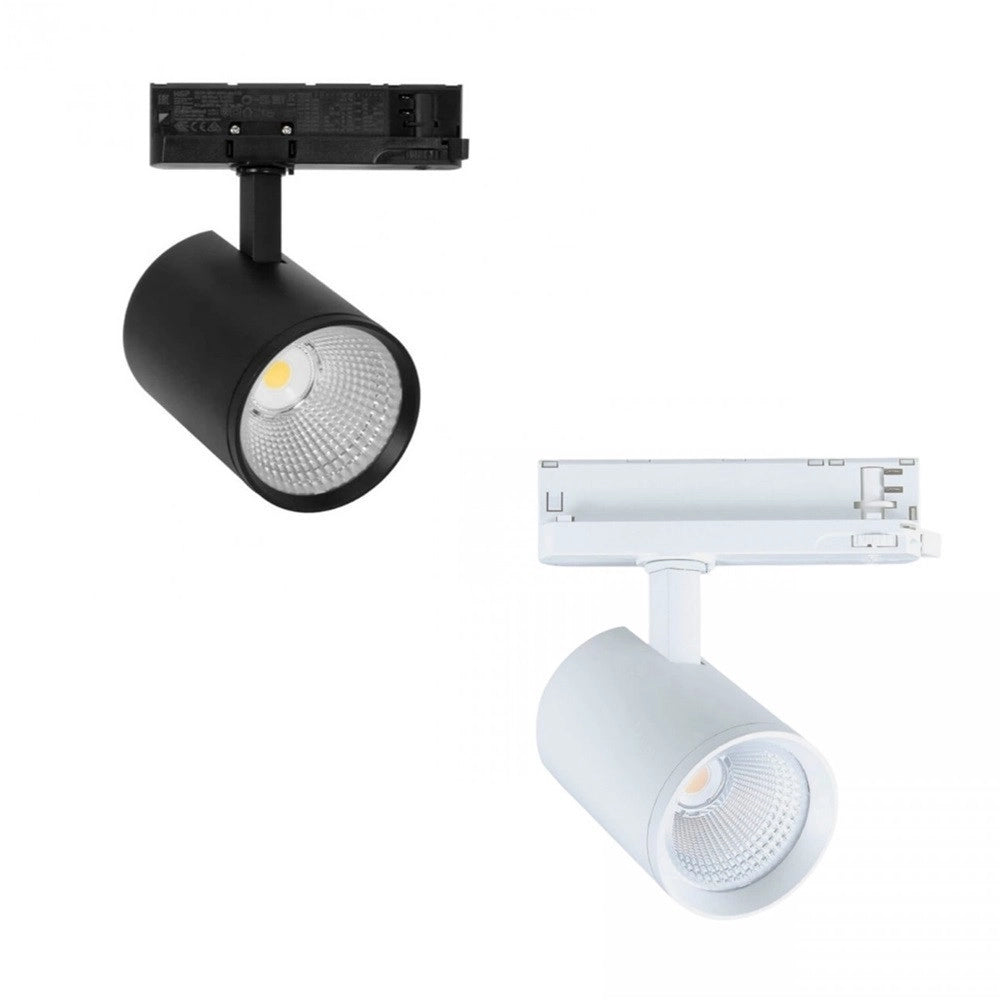 Trade Shop - Faretto Led Per Binario Trifase 30w Lampada Orientabile Luce Naturale Calda Ip20 Gd19c20 -