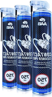 Pulitore Contatti PRO 750ml Set di 3 - Potente Agente di Pulizia dei Contatti - Pulitore a Alcol per Contatti Elettrici - Pulitore Spray per Sensori MAF - Pulitore Strumenti - Pulitore di Sporcizia con Test di Alcol
