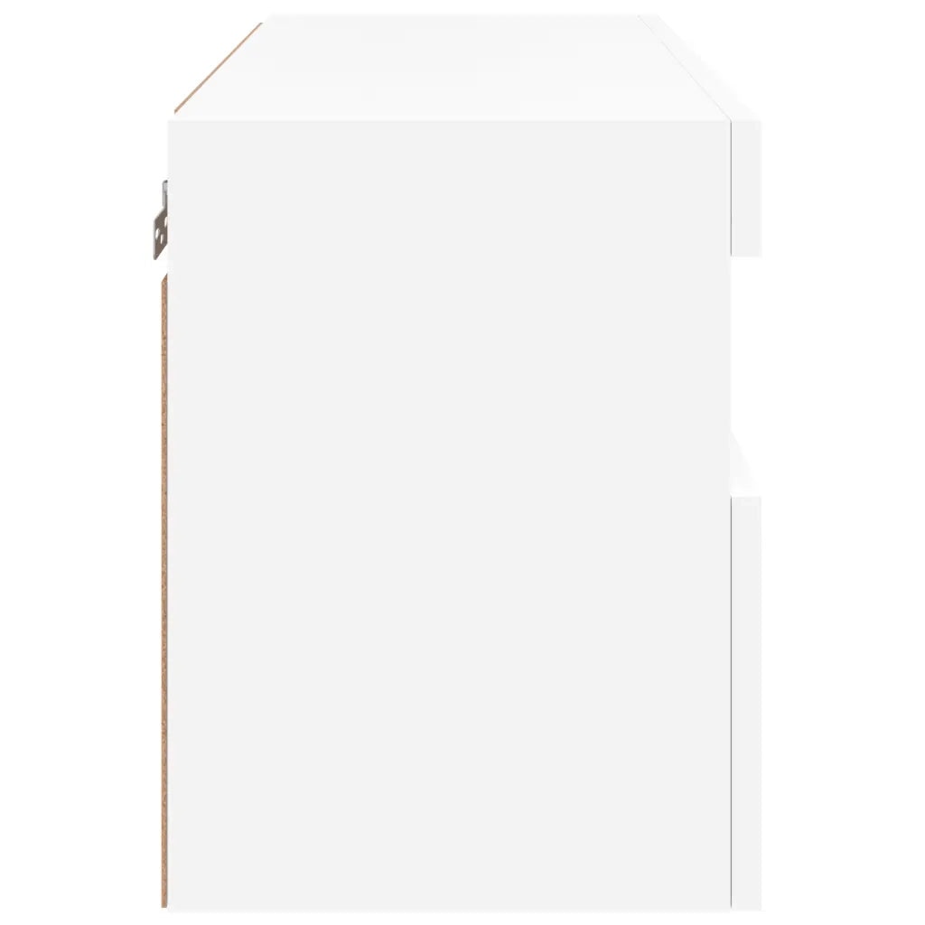 Mobile TV a Parete con Luci LED Bianco 60x30x40 cm 837183