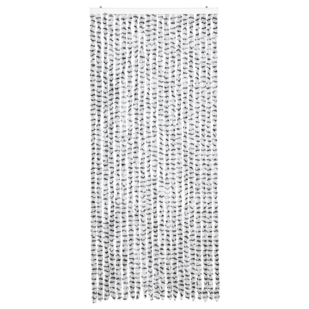 Tenda Antimosche-Zanzariera Grigio Chiaro e Grigio Scuro 90x200cm Ciniglia