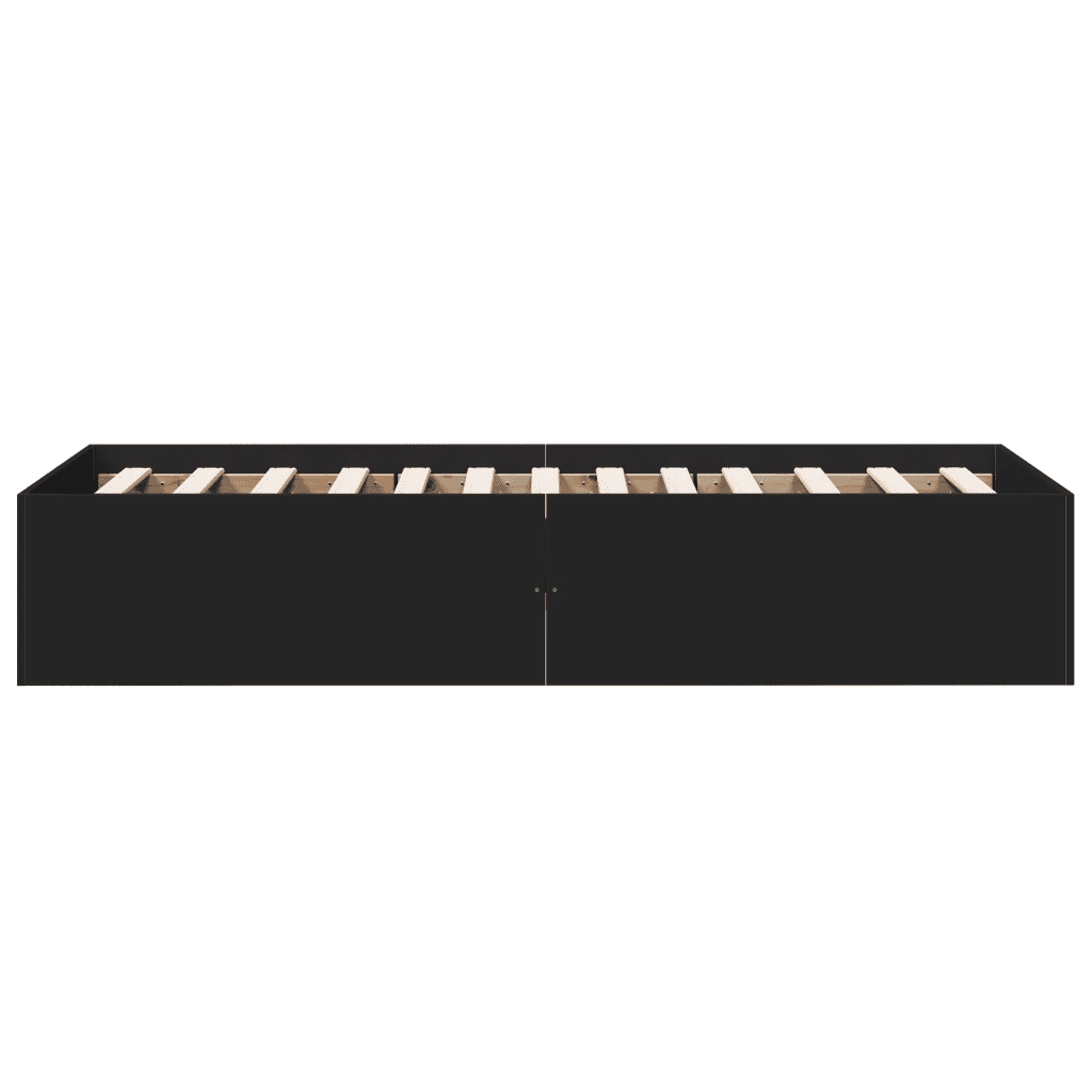 Giroletto-Struttura Letto Nero 75x190 cm in Legno Multistrato 420129
