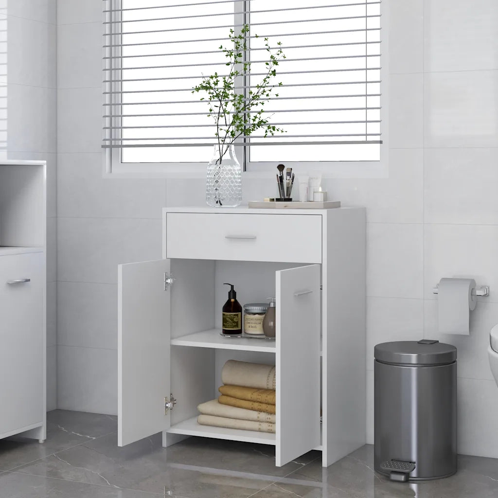 Armadio da Bagno Bianco 60x33x80 cm in Legno tecnico 805024