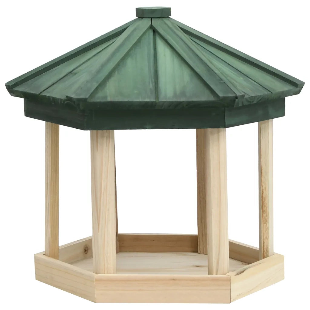 Mangiatoia per Uccelli Ottagono in Massello di Abete 33x30 cm CFW7367813