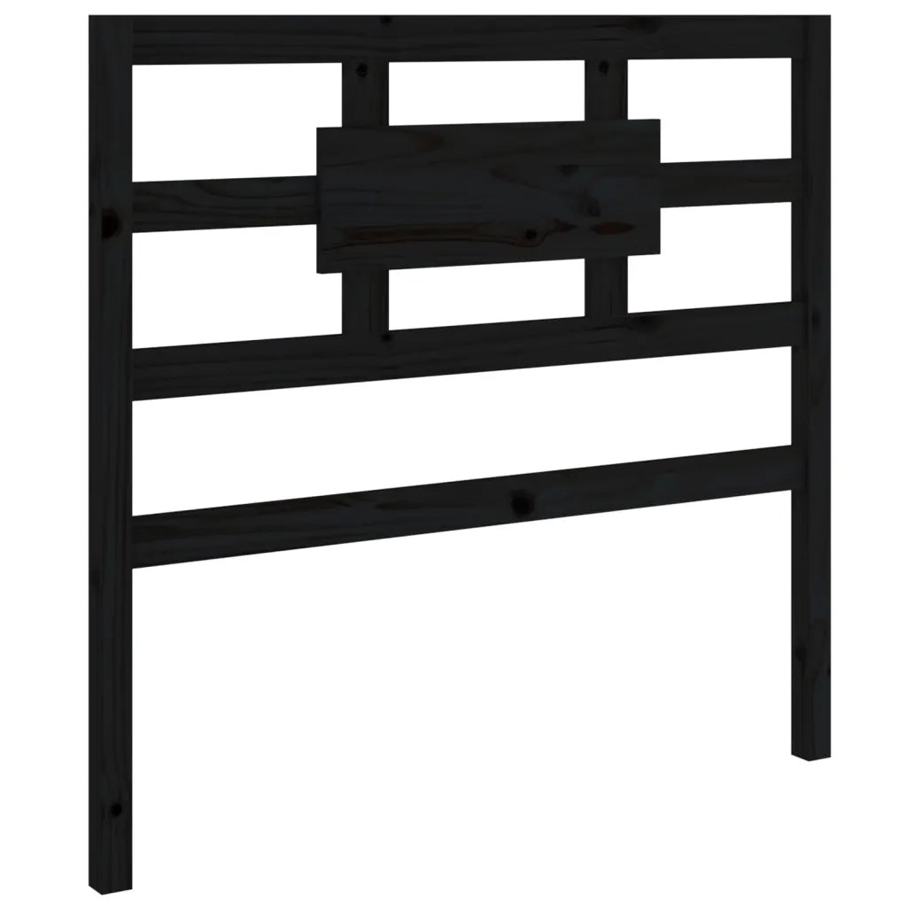 Testiera per Letto Nera 80,5x4x100 cm in Legno Massello di Pino cod mxl 31769