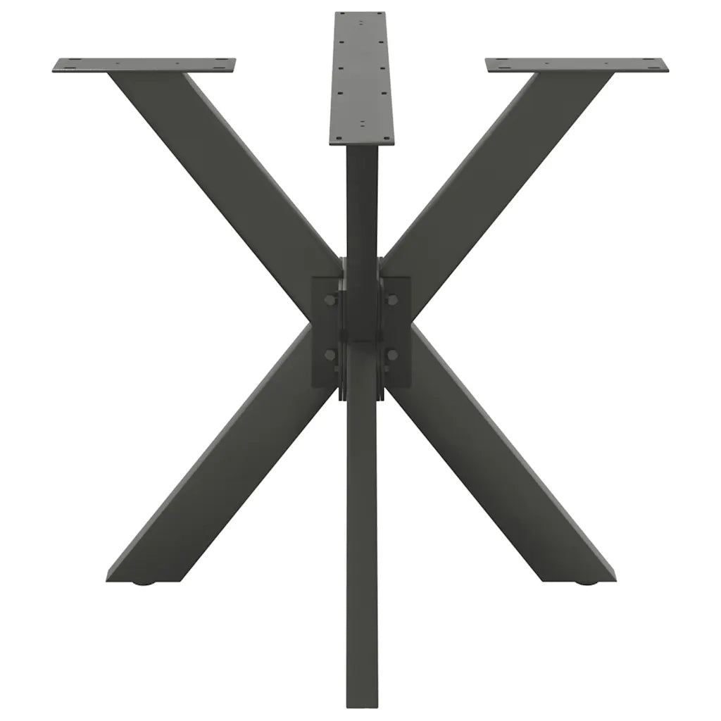 Gamba per Tavolo da Pranzo a Forma di Ragno Antracite 85x85x(72-73) cm Acciaio 4013122