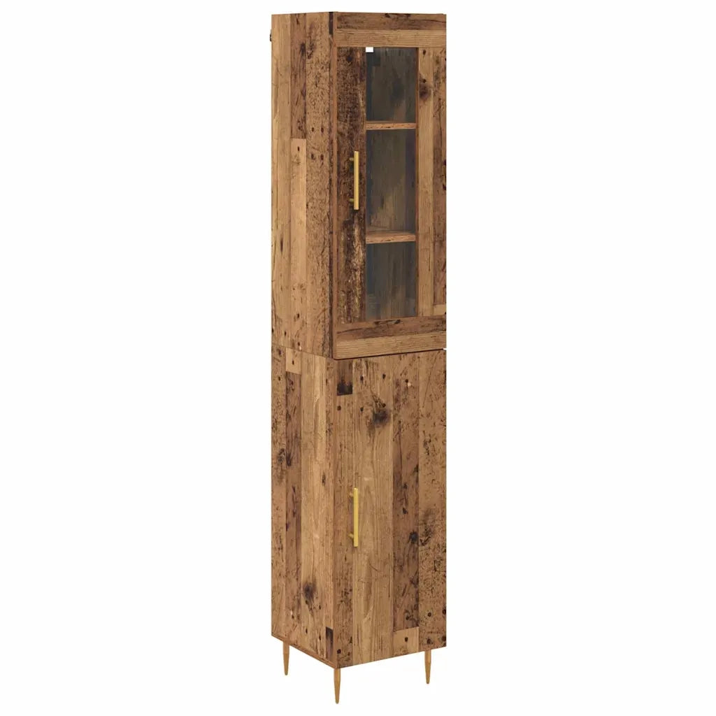 Credenza 2 pcs Legno vecchio Legno multistrato
