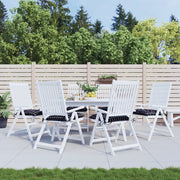 Cuscini per Sedia 6 pz a Quadri Neri 50x50x7 cm Tessuto Oxford 361548