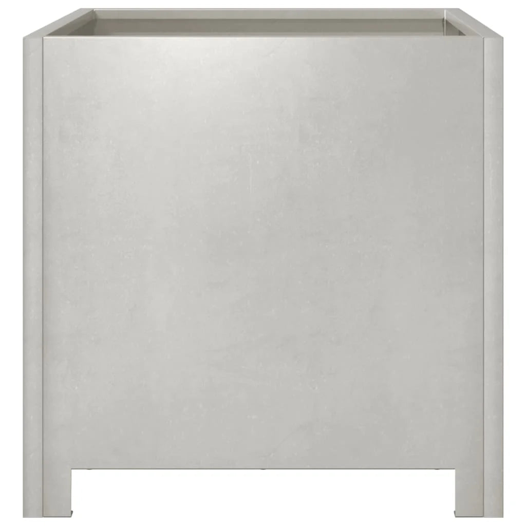 Fioriera rialzata per piante fiori giardino terrazze set da 2 40 x 40 x 40 cm acciaio inox argento 02_0038959
