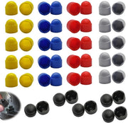Capotappi in plastica nera - 50 pezzi - Protezione contro la ruggine - Coperture a vite - Capotappi duraturi - Protezione affidabile - Coperture a vite