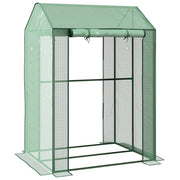 Serra/Cassetta fredda, resistente alle intemperie, con porta avvolgibile, 100 cm x 80 cm x 150 cm, verde.