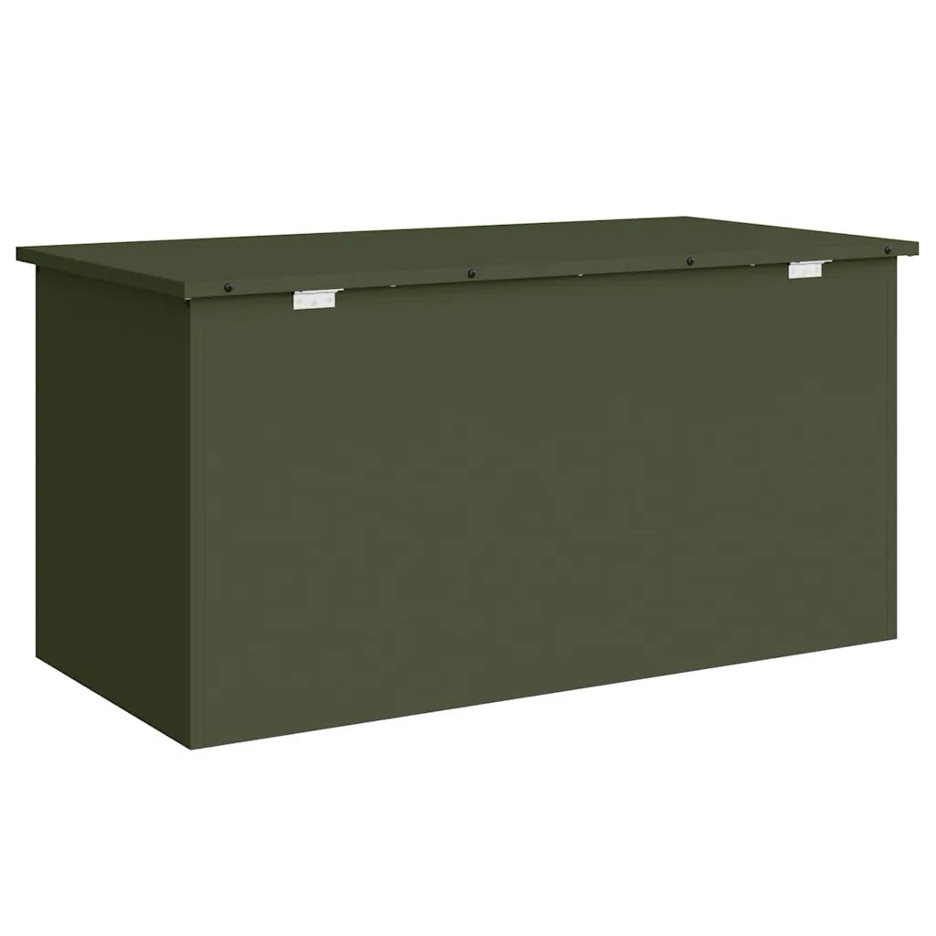 Scatola di Stoccaggio Esterno Verde oliva 100 x 50,5 x 50 cm 874563