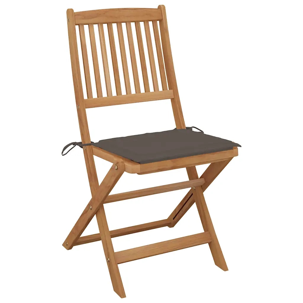 Sedie da Giardino Pieghevoli 8 pz con Cuscini Massello Acacia cod mxl 10381