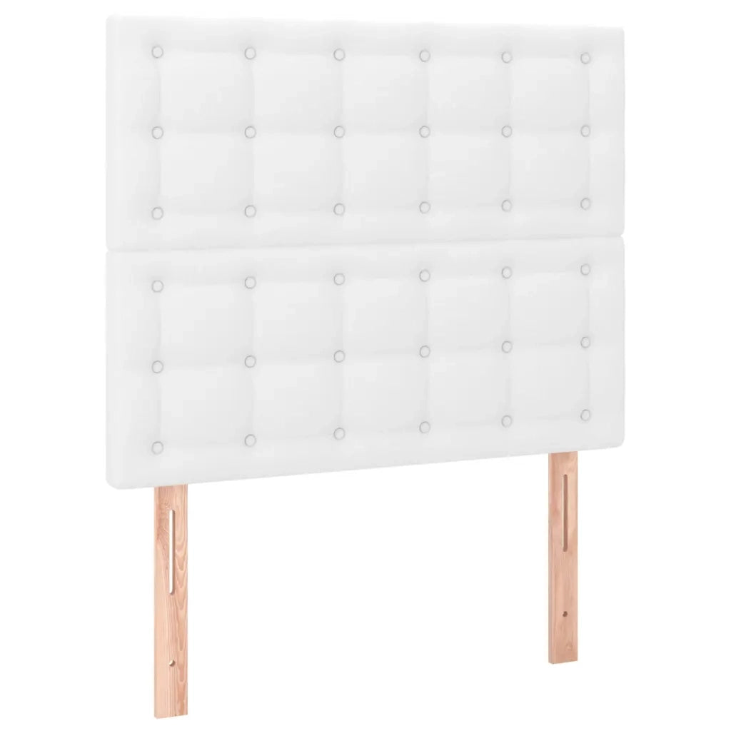 Testiera-Testata-Testiera Decorativa Bianca 90x5x118/128 cm in Similpelle 714371